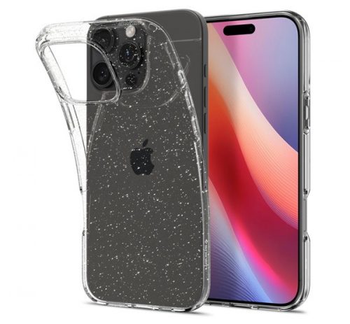 Spigen Liquid Crystal Glitter Apple iPhone 16 Pro Max Crystal Quartz tok, átlátszó