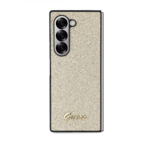 Guess PC/TPU Glitter Flakes Metal Logo Samsung Galaxy Z Fold6 hátlap tok, arany