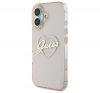 Guess IML Heart iPhone 16 kemény hátlap tok, rózsaszín GUHCP16SHCHGSPP