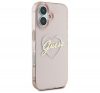 Guess IML Heart iPhone 16 kemény hátlap tok, rózsaszín GUHCP16SHCHGSPP