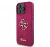 Guess Fixed Glitter Big 4G iPhone 16 Pro Max kemény hátlap tok, lila GUHCP16XHG4SGU