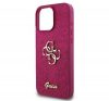 Guess Fixed Glitter Big 4G iPhone 16 Pro Max kemény hátlap tok, lila GUHCP16XHG4SGU