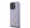 Guess Quilted Metal Logo iPhone 16 Pro Max kemény hátlap tok, lila GUHCP16XPSQSQSU