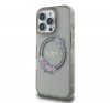 Guess IML Flowers Wreath iPhone 16 Pro MagSafe kemény hátlap tok, fekete GUHMP16LHFWFCK