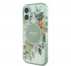 Guess IML Flower & Tonal Circle iPhone 16 Plus kemény hátlap tok, zöld GUHMP16MHFWBDCEN