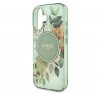 Guess IML Flower & Tonal Circle iPhone 16 Plus kemény hátlap tok, zöld GUHMP16MHFWBDCEN