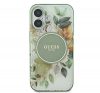 Guess IML Flower & Tonal Circle iPhone 16 kemény hátlap tok, zöld GUHMP16SHFWBDCEN