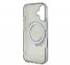 Guess IML Flowers Wreath iPhone 16 MagSafe kemény hátlap tok, fekete GUHMP16SHFWFCK