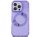 Guess IML Flowers Wreath iPhone 16 MagSafe kemény hátlap tok, lila GUHMP16SHFWFCU