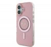 Guess IML Rhinestones MagSafe iPhone 16 kemény hátlap tok, rózsaszín GUHMP16SPFTDTEP