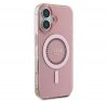 Guess IML Rhinestones MagSafe iPhone 16 kemény hátlap tok, rózsaszín GUHMP16SPFTDTEP