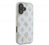 Guess Peony Script Logo iPhone 16 kemény hátlap tok, fehér GUHMP16SPGPYSH