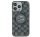 Karl Lagerfeld IML Monogram Karl&Choupette Head iPhone 16 hátlap tok, fekete KLHMP16SHMCKMHK