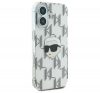 Karl Lagerfeld IML Karl Head Electroplated iPhone 16 kemény hátlap tok, átlátszó KLHCP16SHKLPKHT 