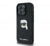 Karl Lagerfeld Monogram Karl Head Pin iPhone 16 Pro kemény hátlap tok, fekete KLHCP16LPGKLKIPK