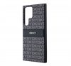 DKNY PC/TPU Repeat Pattern Tonal Stripe Samsung S24 Ultra hátlap tok, fekete