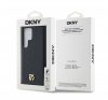 DKNY PU Leather Repeat Pattern Stack Logo Magsafe Samsung Galaxy S24 Ultra hátlap tok, fekete