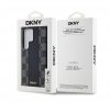 DKNY PU Leather Checkered Pattern Magsafe Samsung Galaxy S24 Ultra hátlap tok, fekete