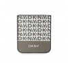 DKNY PU Leather Repeat Pattern Bottom Stripe Samsung Galaxy Z Flip6 hátlap tok, barna