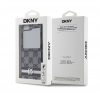 DKNY PU Leather Checkered Pattern and Stripe Samsung Galaxy Z Flip6 hátlap tok, fekete