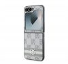 DKNY PU Leather Checkered Pattern and Stripe Samsung Galaxy Z Flip6 hátlap tok, bézs