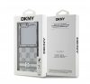 DKNY PU Leather Checkered Pattern and Stripe Samsung Galaxy Z Flip6 hátlap tok, bézs