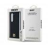 DKNY PU Leather Repeat Pattern Stack Logo MagSafe Samsung Galaxy Z Fold6 hátlap tok, fekete