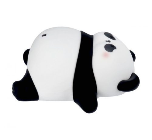 Art Deco álmos panda alakú éjjeli lámpa, USB, 1200mAh, fehér