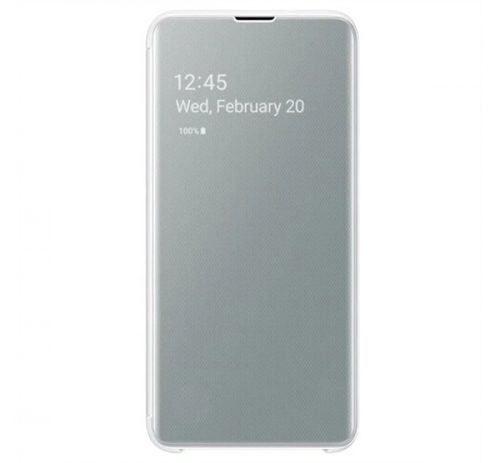 Samsung Galaxy S10e Clear View Cover flip gyári tok, Fehér (EF-ZG970CWEGWW)