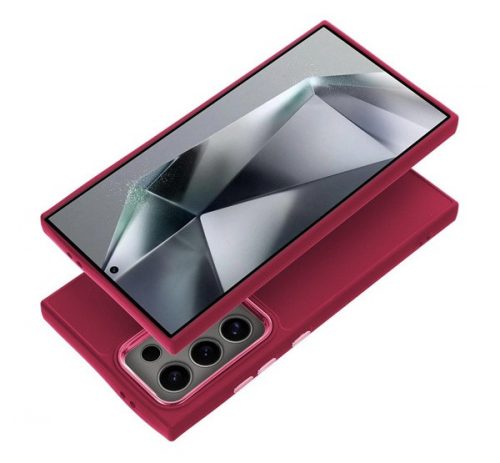 Frame Samsung Galaxy S24 FE közepesen ütésálló tok kameravédő kerettel, magenta