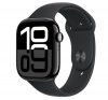 Apple Watch S10 Cellular kozmoszfekete alumíniumtok, fekete sportszíjjal, 46mm, S/M