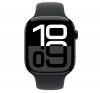 Apple Watch S10 Cellular kozmoszfekete alumíniumtok, fekete sportszíjjal, 46mm, S/M