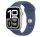 Apple Watch S10 GPS ezüst alumíniumtok, Denim Sport szíjjal, 46mm, S/M