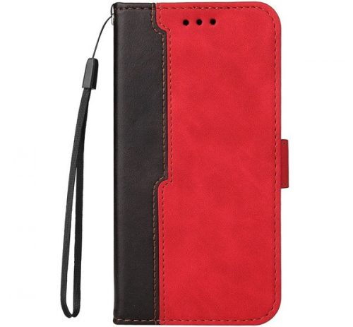 Apple Wooze Colour Wallet iPhone 16 Plus oldalra nyíló tok, stand, kártyatartóval, kézpánttal, piros