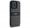 DKNY Texture Pattern Tonal Stripe iPhone 16 Pro hátlap tok, fekete DKHCP16LPRTHSLK