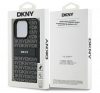 DKNY Texture Pattern Tonal Stripe iPhone 16 Pro hátlap tok, fekete DKHCP16LPRTHSLK