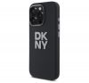 DKNY Liquid Silicone Metal Logo iPhone 16 Pro hátlap tok, fekete DKHCP16LSMCBSK