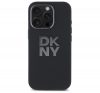 DKNY Liquid Silicone Metal Logo iPhone 16 Pro hátlap tok, fekete DKHCP16LSMCBSK