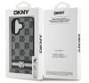 DKNY Checkered Pattern & Printed Stripes iPhone 16  hátlap tok, fekete DKHCP16SPCPTSSK