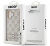 DKNY Checkered Pattern & Printed Stripes iPhone 16 hátlap tok, rózsaszín DKHCP16SPCPTSSP