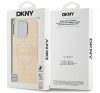 DKNY Repeat texture patern & Stripe iPhone 16 Pro MagSafe hátlap tok, rózsaszín DKHMP16LHRHSEP