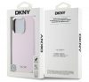 DKNY Liquid Silicone Small Metal Logo iPhone 16 Pro MagSafe hátlap tok, rózsaszín DKHMP16LSMCHLP