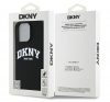 DKNY Silicone White Printed Logo iPhone 16 Pro MagSafe hátlap tok, fekete DKHMP16LSNYACH