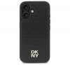 DKNY Repeat Pattern Stack Logo  iPhone 16 Magsafe hátlap tok, fekete DKHMP16SPSHRPSK