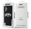 DKNY Silicone White Printed Logo iPhone 16  MagSafe hátlap tok, fekete DKHMP16SSNYACH