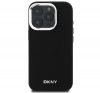 DKNY Plain Silver Logo iPhone 16 Pro Max MagSafe hátlap tok, fekete DKHMP16XPSCMCLK