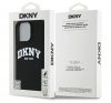 DKNY Silicone White Printed Logo iPhone 16 Pro Max MagSafe hátlap tok, fekete DKHMP16XSNYACH