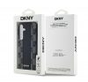 DKNY Leather Checkered Mono Pattern Samsung Galaxy S24+ (S926) MagSafe hátlap tok, fekete DKHMS24MPCPVSLK