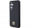 DKNY Leather Pattern Metal Logo Samsung Galaxy S24+ (S926) Magsafe hátlap tok, fekete DKHMS24MPSHRPSK