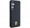 DKNY Leather Pattern Metal Logo Samsung Galaxy S24 (S921) Magsafe hátlap tok, fekete DKHMS24SPSHRPSK